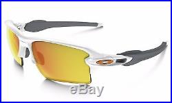 OAKLEY OO9188-19 FLAK 2.0 XL Polished White with Fire Iridium Sport Sunglasses