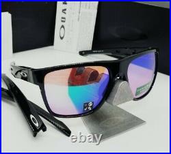 OAKLEY polished black PRIZM GOLF CROSSRANGE XL OO9360-0458 sunglasses! NEW