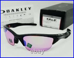 OAKLEY polished black PRIZM GOLF HALF JACKET 2.0 OO9153-27 (A) sunglasses NEW