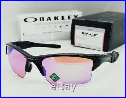 OAKLEY polished black PRIZM GOLF HALF JACKET 2.0 XL OO9154-49 sunglasses NEW