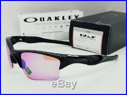 OAKLEY polished black PRIZM GOLF HALF JACKET 2.0 XL OO9154-49 sunglasses NEW