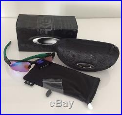 Oakley 2017 GREEN Flak 2.0 XL PRIZM Golf Polished Black Sunglasses OO9188-05 NIB