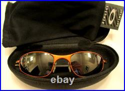 Oakley A Wire 1.0 Copper W Black Iridium Lenses Mint Sunglasses Vintage # 05-075
