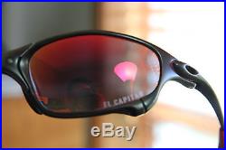 Oakley + CUSTOM JULIET CARBON + RUBY RED The CAPTAIN LENS + RARE ++ RED PADS++