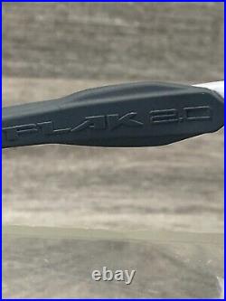 Oakley Flak 2.0 White Prizm Dark Golf Lenses with Black Oakley Microfiber Bag
