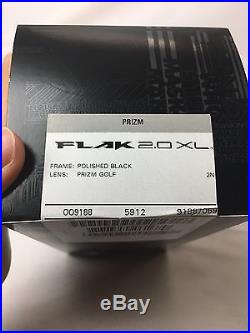 Oakley Flak 2.0 XL Polished Black Prizm Golf Sunglasses NEW IN BOX SEALED