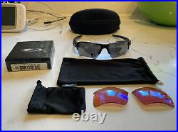 Oakley Flak 2.0 XL Prizm Sunglasses Polished Black With Prizm Golf+ Grey lenses