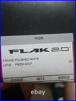 Oakley Flak 2.0 XL Unisex Sunglasses OO9129506 Polished White Grey/Prizm Golf