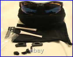 Oakley Flak Jacket Xlj Black W White + Silver O Icons G30 Golf Lenses Sunglasses