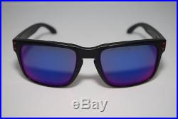Oakley Holbrook Sunglasses Matte Black Frame Positive Red Iridium Lens OO9102-36
