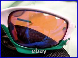 Oakley Jawbone Pearl White W Kelly Green G30 Vented Lens Green Icons Sunglasses