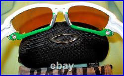 Oakley Jawbone Pearl White W Kelly Green G30 Vented Lens Green Icons Sunglasses