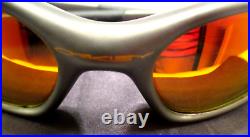 Oakley Minute 1.0 Fmj Grey Frame W Fire Iridium Lenses & Orange Icons Sunglasses
