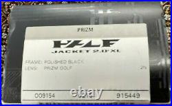 Oakley OO9154-49 Half Jacket 2.0 XL, Polished Black / Prizm Golf Sunglasses