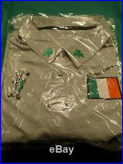 Oakley Polo Golf Shirt XL Luck O' The Irish Rare Tour Shirt Grey Irish Flag Logo