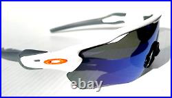 Oakley RADAR EV PATH White and Orange w POLARIZED Galaxy BLUE Lens Sunglass 9208