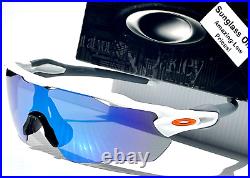 Oakley RADAR EV PATH White and Orange w POLARIZED Galaxy BLUE Lens Sunglass 9208