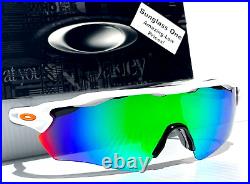 Oakley RADAR EV PATH White and Orange w POLARIZED Galaxy Jade Lens Sunglass 9208