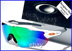 Oakley RADAR EV PATH White and Orange w POLARIZED Galaxy Jade Lens Sunglass 9208