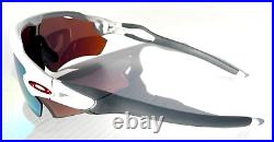 Oakley RADAR EV PATH White and Red POLARIZED Galaxy Gold Lens Sunglass 9208