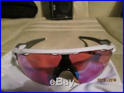 Oakley Radar EV Pitch Sunglasses Polished White Frame + Prizm Golf Lens