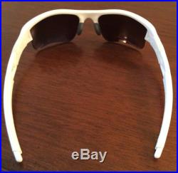 Oakley Sunglasses Flak Jacket Polarized Red Iridium Lenses White Golf Case Incl