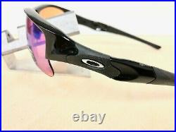 Polarized Oakley Flak Jacket XLJ Sunglasses Polished Black Prizm Golf 24-428